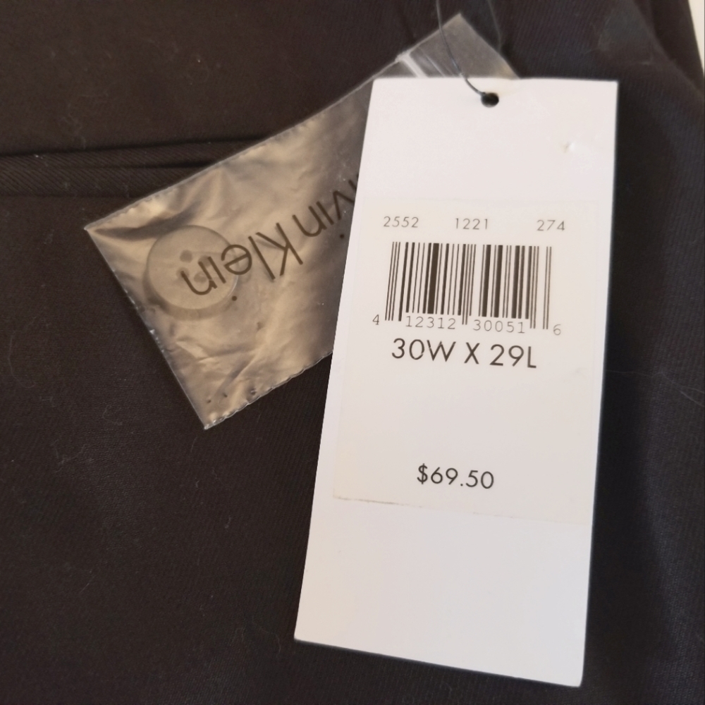 NWT Calvin Klein Dylan Tailored Fit Mens Brown Pants 30W x 29L - Picture 3 of 5